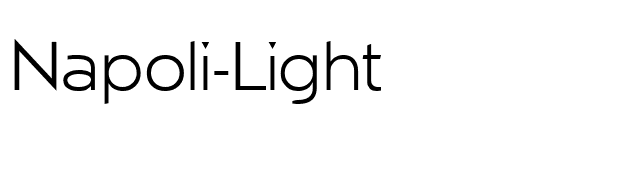 Napoli-Light font preview