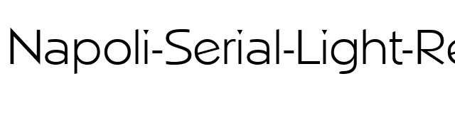 Napoli-Serial-Light-Regular font preview