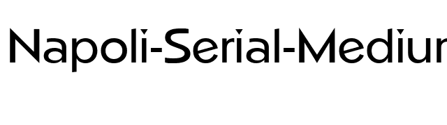 Napoli-Serial-Medium-Regular font preview