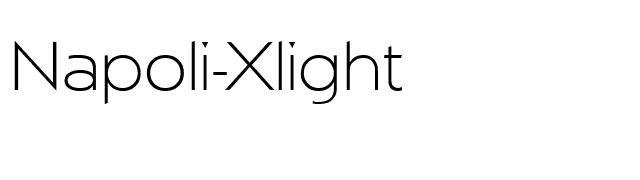 Napoli-Xlight font preview