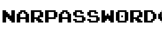 NARPASSWORD00000 font preview