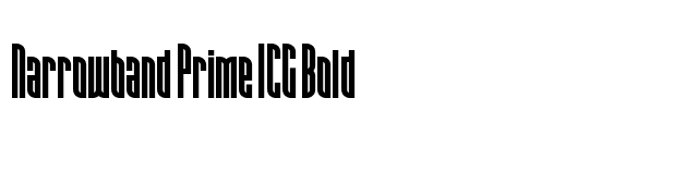 Narrowband Prime ICG Bold font preview