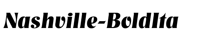 Nashville-BoldIta font preview