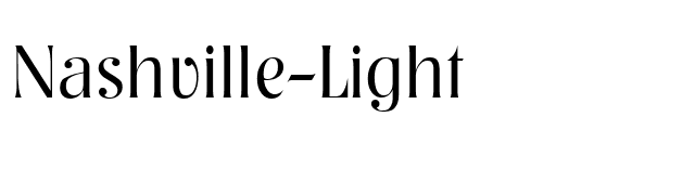 Nashville-Light font preview