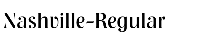 Nashville-Regular font preview
