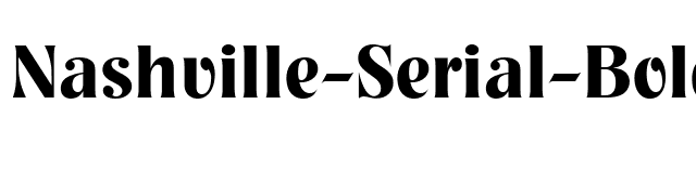 Nashville-Serial-Bold font preview