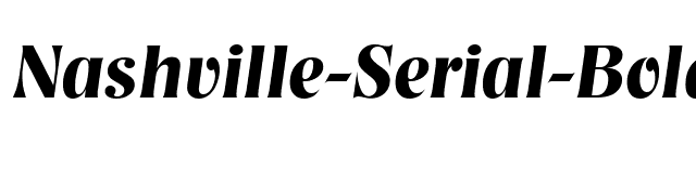 Nashville-Serial-BoldItalic font preview