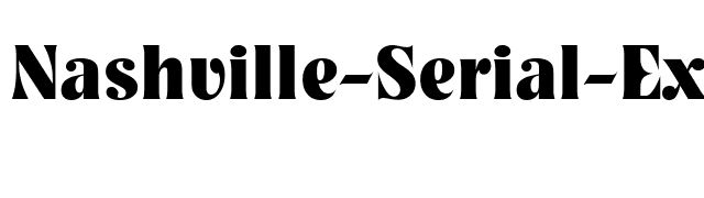 Nashville-Serial-ExtraBold-Regular font preview