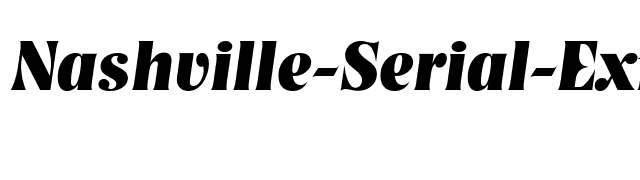 Nashville-Serial-ExtraBold-RegularItalic font preview