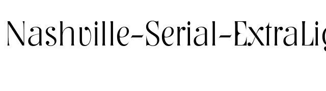 Nashville-Serial-ExtraLight-Regular font preview
