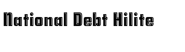 National Debt Hilite font preview