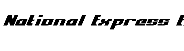 National Express Expanded Italic font preview