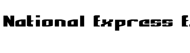 National Express Expanded font preview