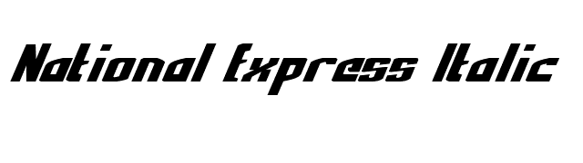 National Express Italic font preview