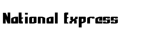 National Express font preview