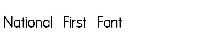 National First Font font preview