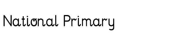 National Primary font preview