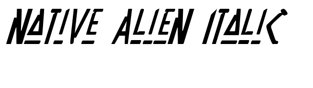 Native Alien Italic font preview