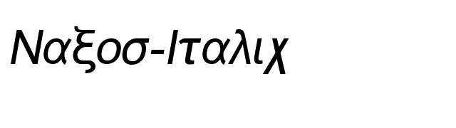 Naxos-Italic font preview