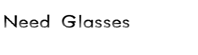 Need Glasses font preview