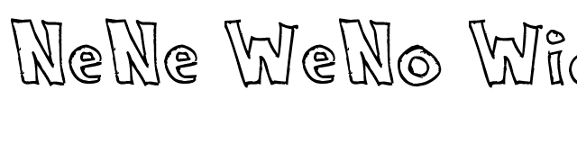 NeNe WeNo Width HandWrite font preview
