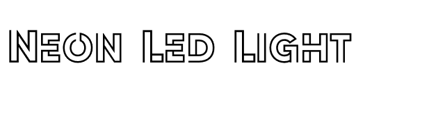 Neon Led Light font preview