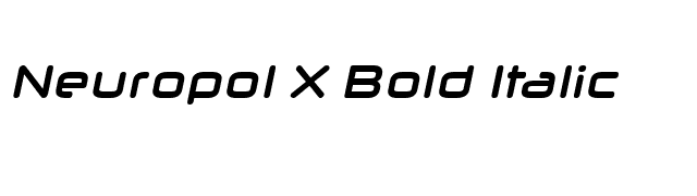 Neuropol X Bold Italic font preview
