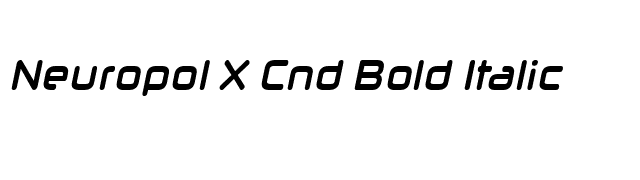 Neuropol X Cnd Bold Italic font preview