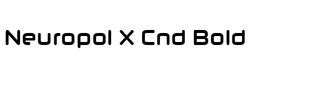 Neuropol X Cnd Bold font preview
