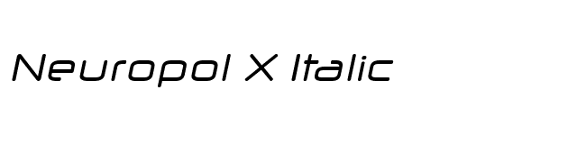 Neuropol X Italic font preview
