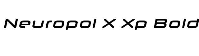Neuropol X Xp Bold Italic font preview