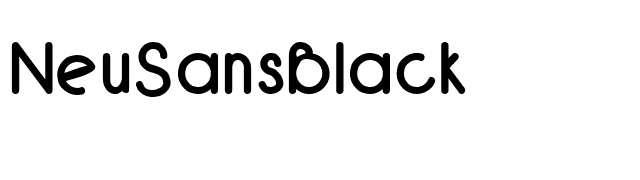 NeuSansBlack font preview