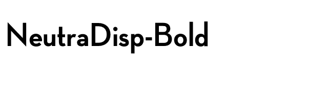 NeutraDisp-Bold font preview