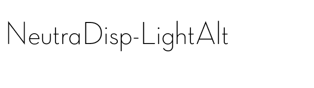 NeutraDisp-LightAlt font preview