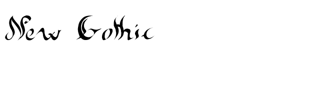 New Gothic font preview