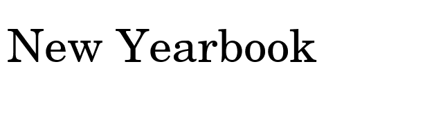 New Yearbook font preview