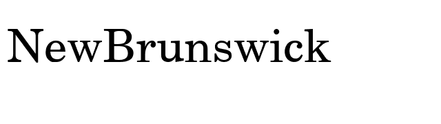 NewBrunswick font preview