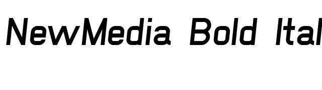 NewMedia Bold Italic font preview