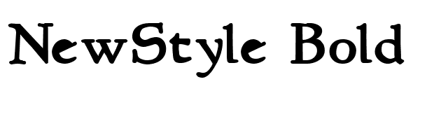 NewStyle Bold font preview