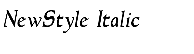 NewStyle Italic font preview