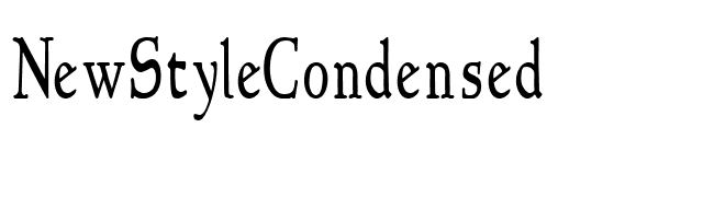 NewStyleCondensed font preview