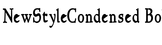 NewStyleCondensed Bold font preview