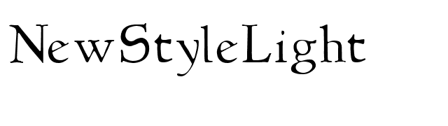 NewStyleLight font preview