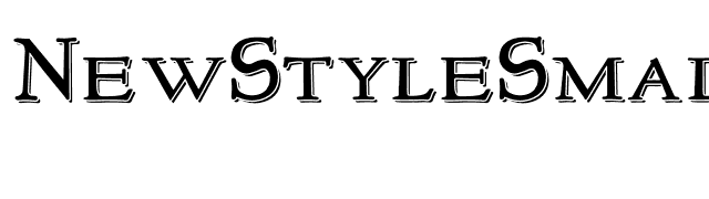 NewStyleSmallCaps Embossed font preview
