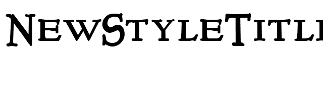 NewStyleTitling Bold font preview