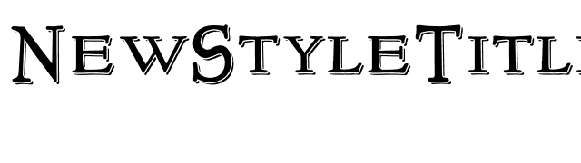 NewStyleTitling Embossed font preview