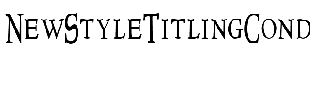 NewStyleTitlingCondensed font preview