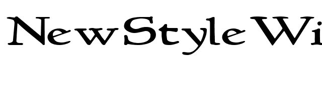 NewStyleWide font preview