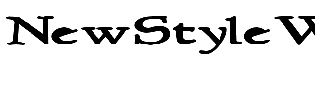 NewStyleWide Bold font preview
