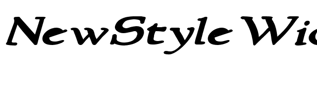 NewStyleWide Bold Italic font preview